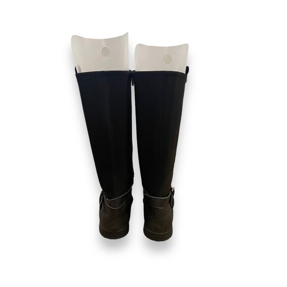 TOMMY HILFIGER Andrea Roller 2 Buckle Sparkle Riding Boot BLACK STRETCH sz 5 - Picture 6 of 8